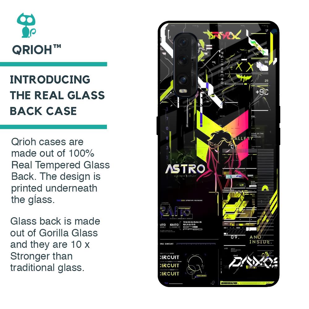 Astro Glitch Glass Case for Oppo Find X2
