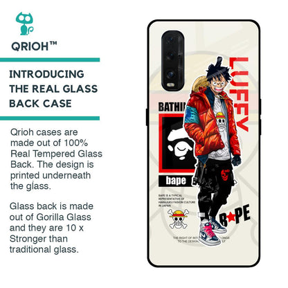 Bape Luffy Glass Case for Oppo Find X2
