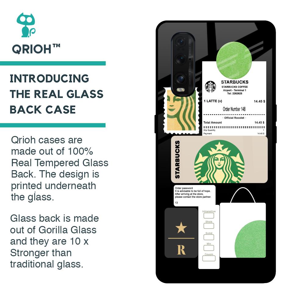 Coffee Latte Glass Case for Oppo Find X2