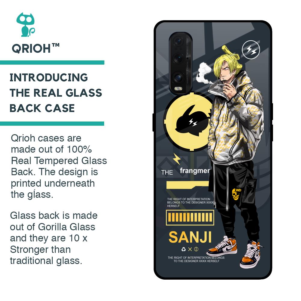 Cool Sanji Glass Case for Oppo Find X2