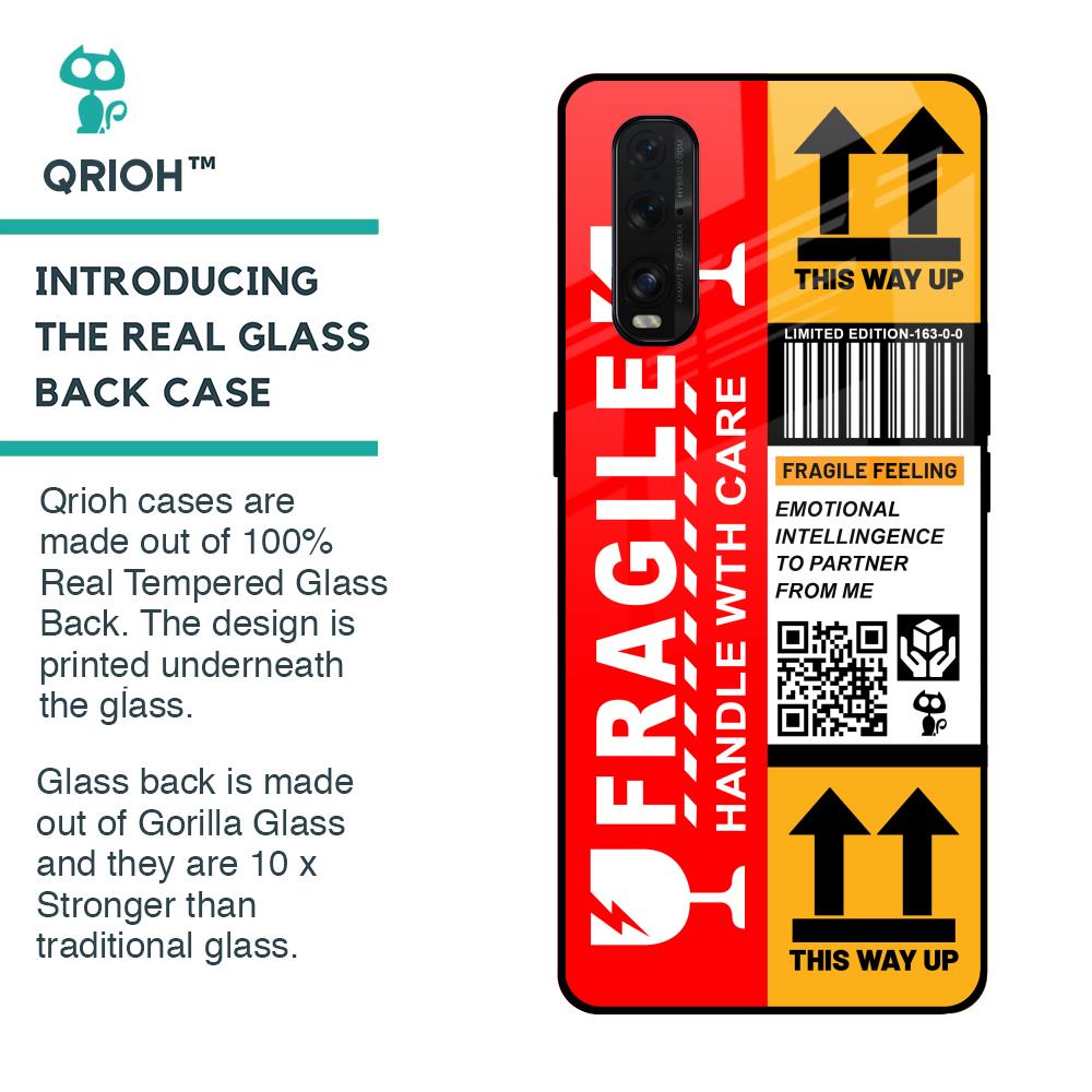 Handle With Care Glass Case for Oppo Find X2