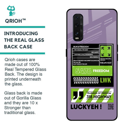 Run & Freedom Glass Case for Oppo Find X2