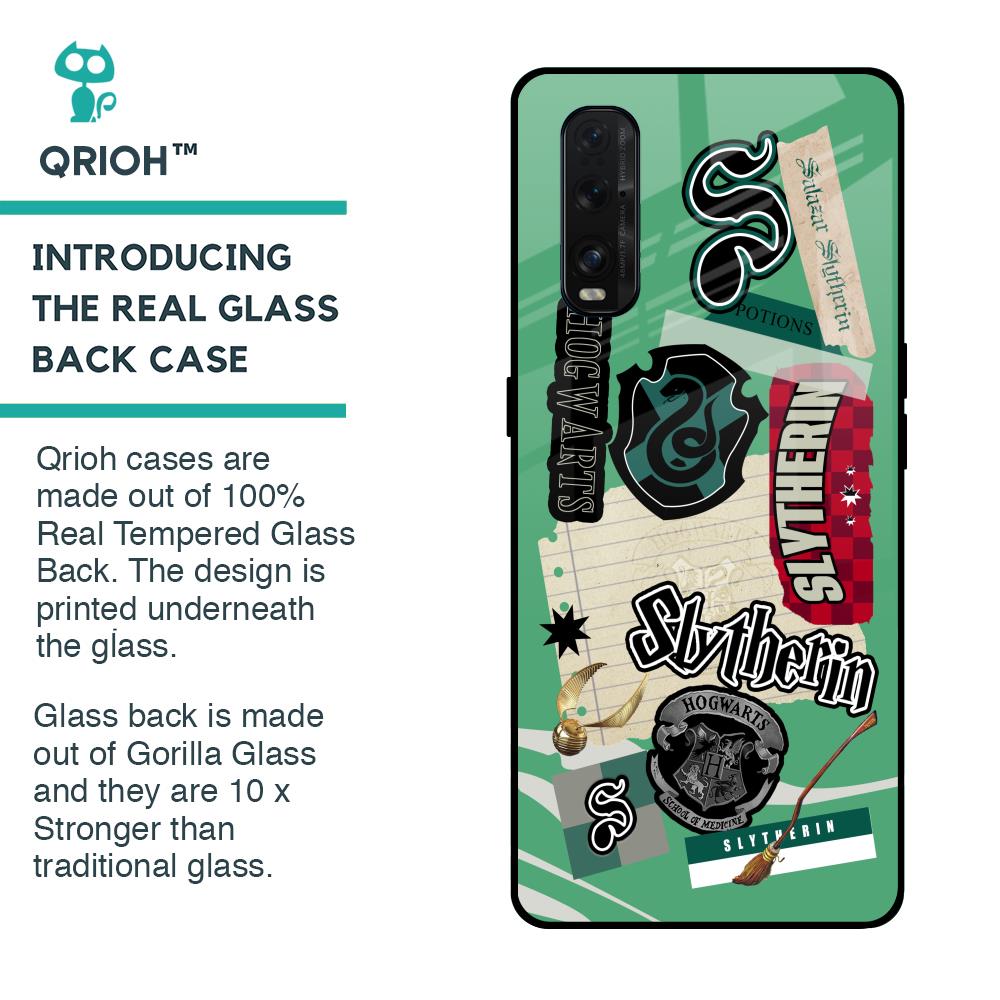 Slytherin Glass Case for Oppo Find X2
