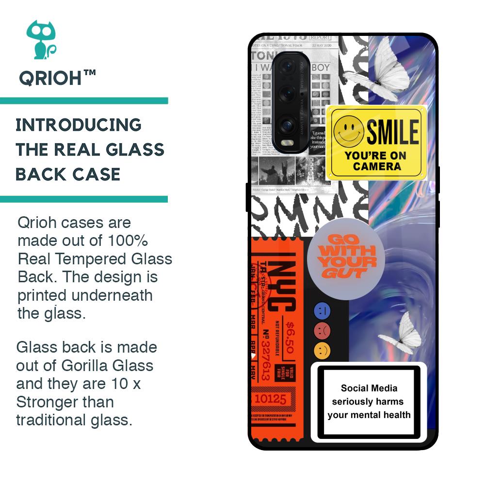 Smile for Camera Glass Case for Oppo Find X2