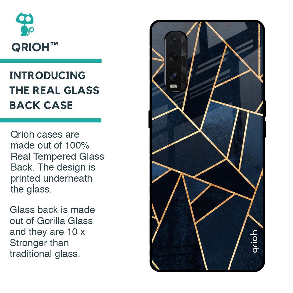 Abstract Tiles Glass case for Oppo Find X2