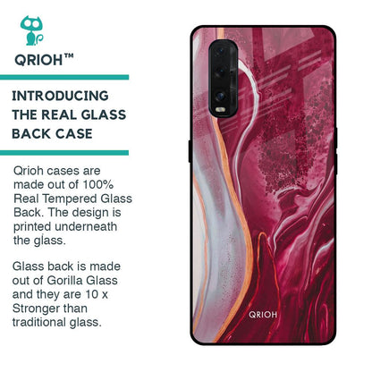 Crimson Ruby Glass Case for Oppo Find X2