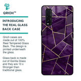 Geometric Purple Glass Case For Oppo Find X2