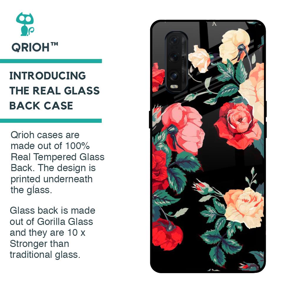 Floral Bunch Glass Case For Oppo Find X2