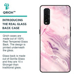 Diamond Pink Gradient Glass Case For Oppo Find X2