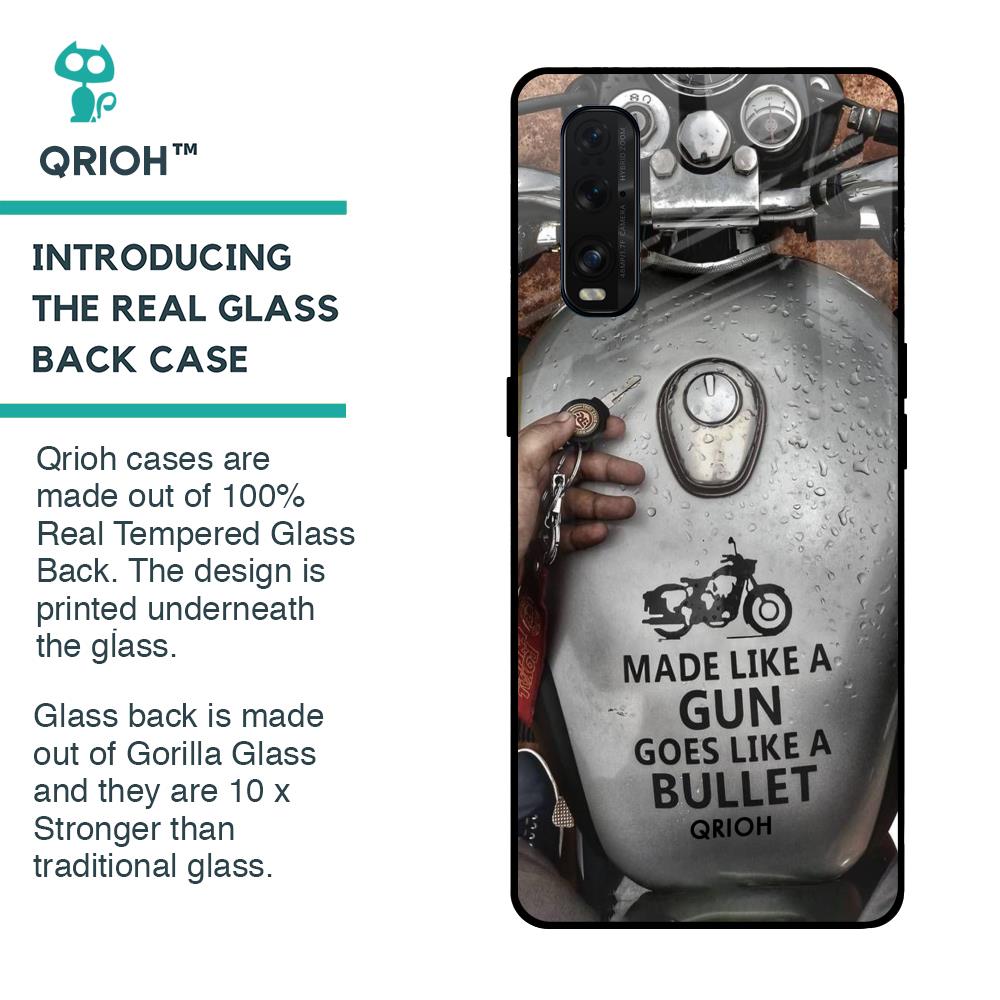 Royal Bike Glass Case for Oppo Find X2