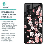 Black Cherry Blossom Glass Case for Oppo Find X2