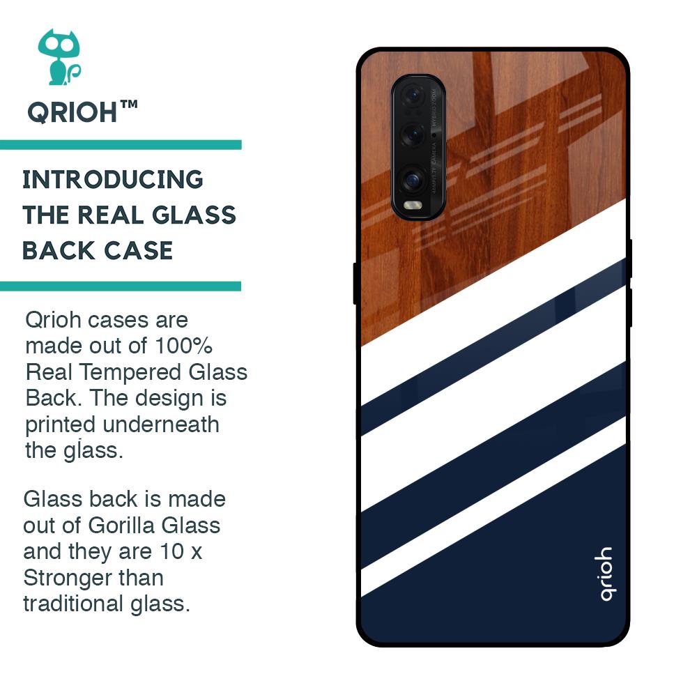 Bold Stripes Glass case for Oppo Find X2