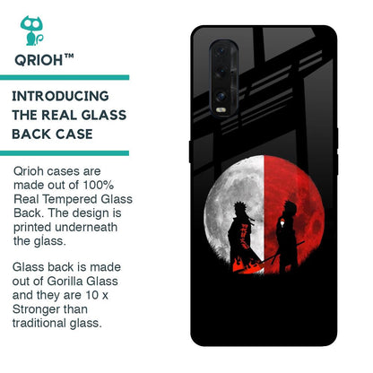 Anime Red Moon Glass Case for Oppo Find X2