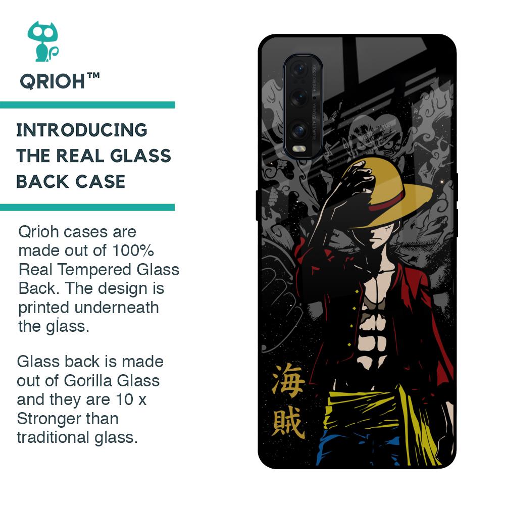 Dark Luffy Glass Case for Oppo Find X2