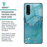 Blue Golden Glitter Glass Case for Oppo Find X2