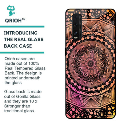 Floral Mandala Glass Case for Oppo Find X2