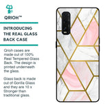 Geometrical Marble Glass Case for Oppo Find X2