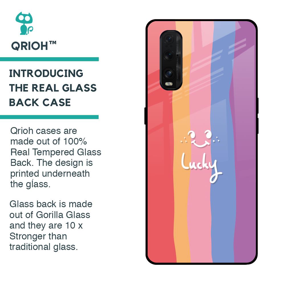 Lucky Abstract Glass Case for Oppo Find X2