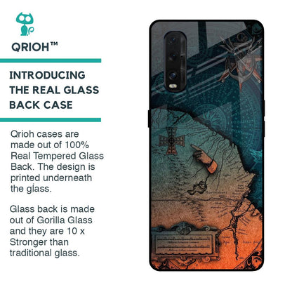 Geographical Map Glass Case for Oppo Find X2