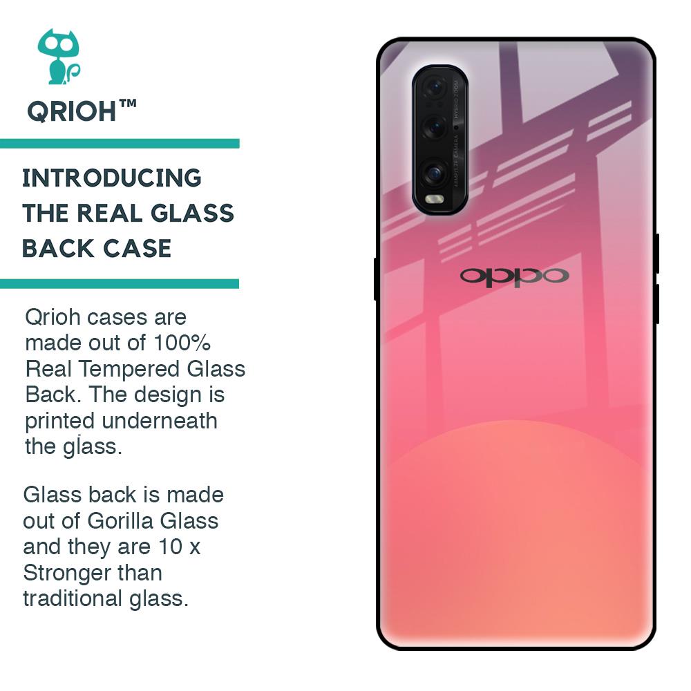 Sunset Orange Glass Case for Oppo Find X2