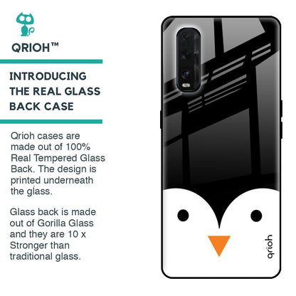 Cute Penguin Glass Case for Oppo Find X2