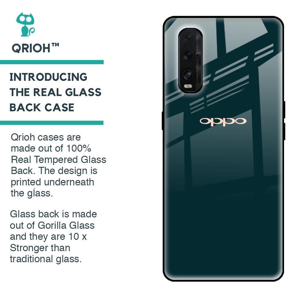Hunter Green Glass Case For Oppo Find X2