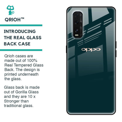 Hunter Green Glass Case For Oppo Find X2