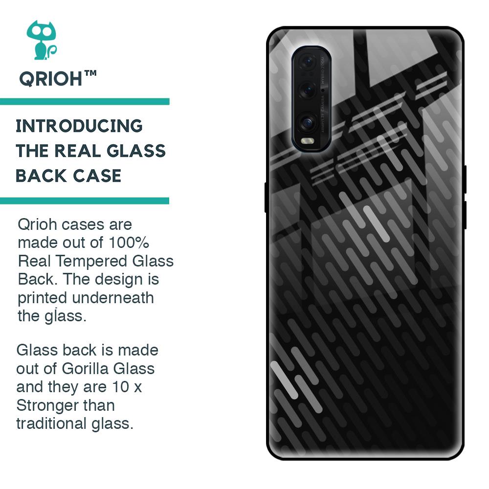 Dark Abstract Pattern Glass Case For Oppo Find X2