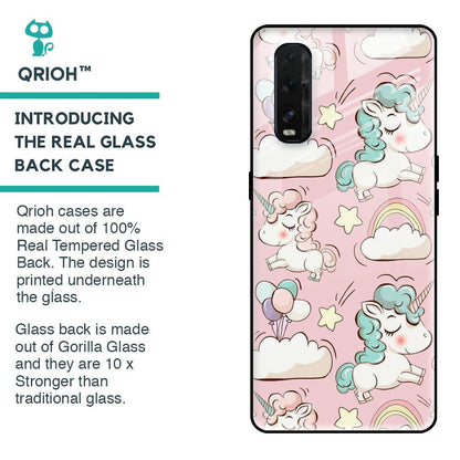 Balloon Unicorn Glass case for Oppo Find X2