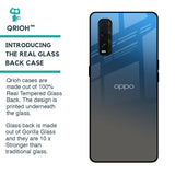 Blue Grey Ombre Glass Case for Oppo Find X2