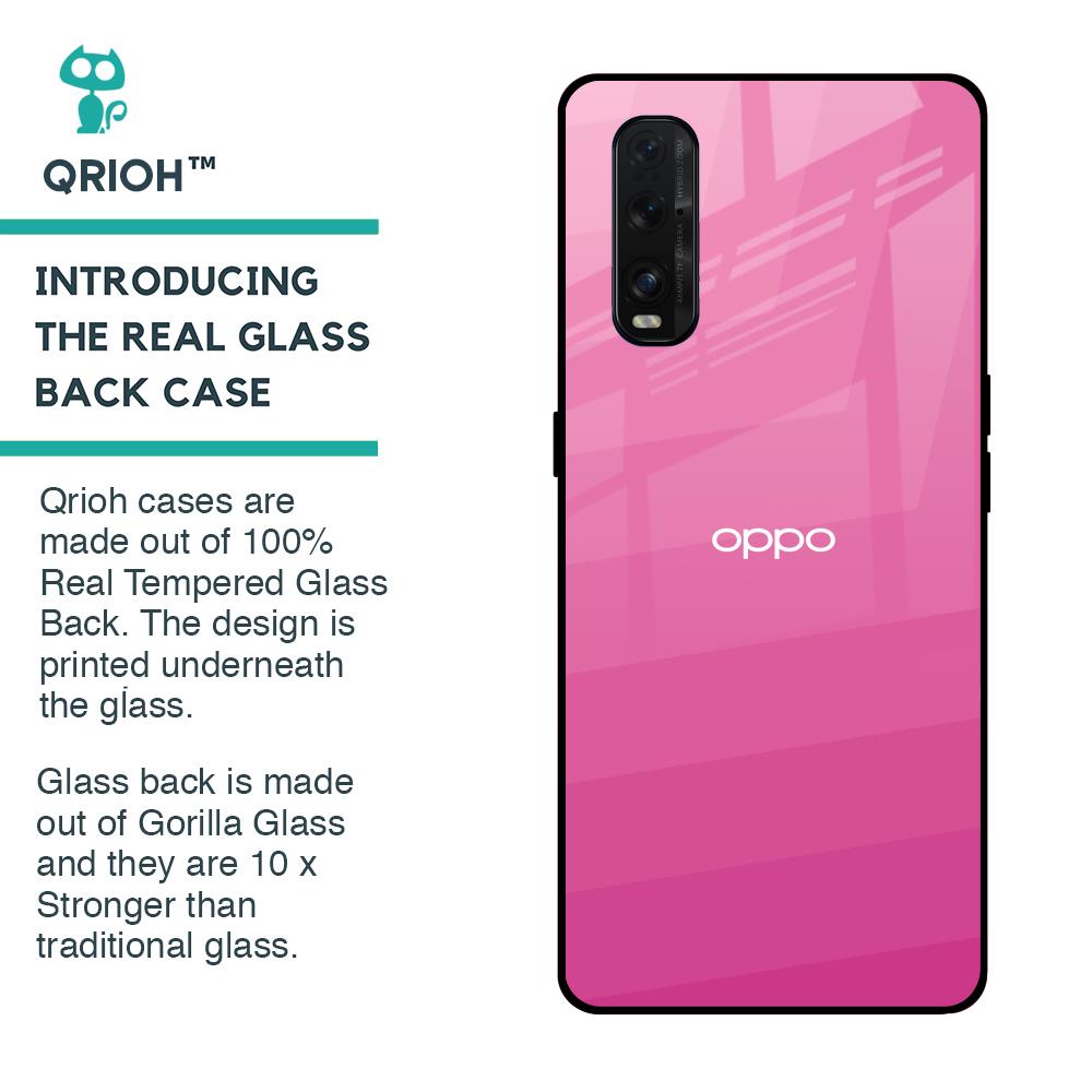 Pink Ribbon Caddy Glass Case for Oppo Find X2