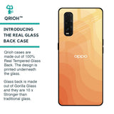 Orange Curve Pattern Glass Case for Oppo Find X2