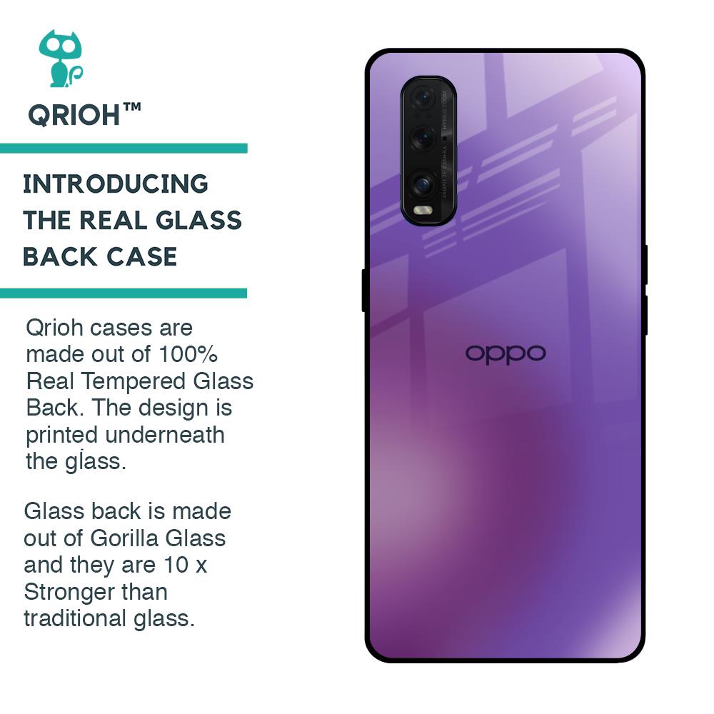 Ultraviolet Gradient Glass Case for Oppo Find X2