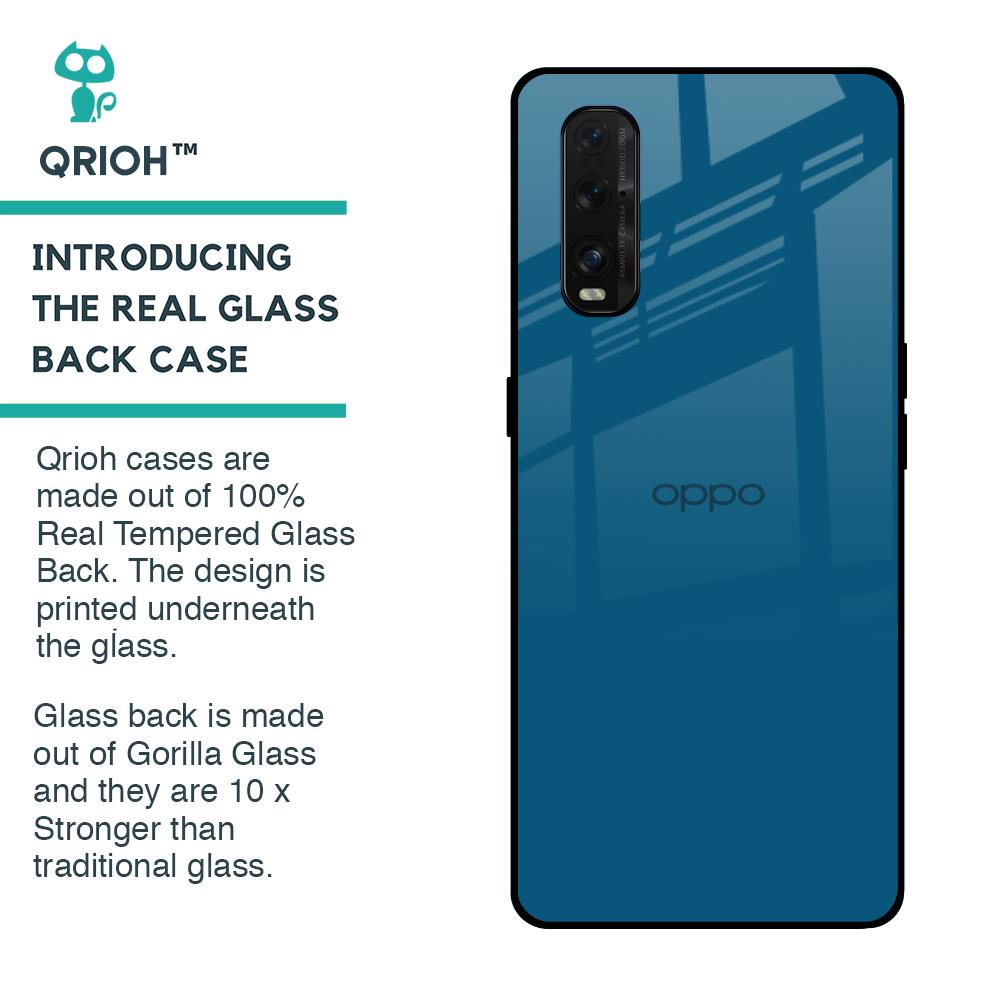 Cobalt Blue Glass Case for Oppo Find X2