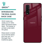 Classic Burgundy Glass Case for Oppo Find X2