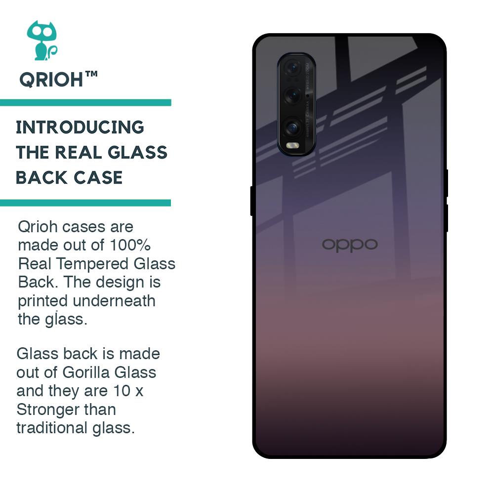 Grey Ombre Glass Case for Oppo Find X2