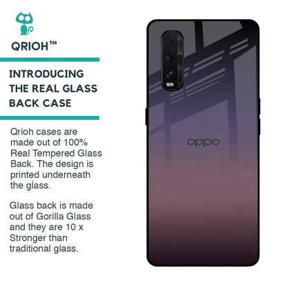 Grey Ombre Glass Case for Oppo Find X2