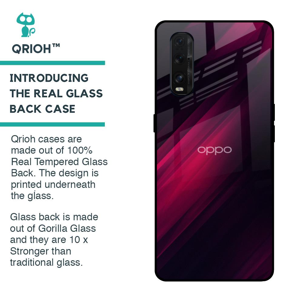Razor Black Glass Case for Oppo Find X2