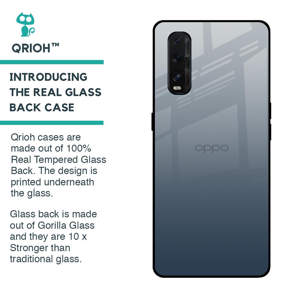 Smokey Grey Color Glass Case For Oppo Find X2