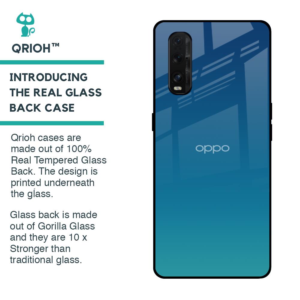 Celestial Blue Glass Case For Oppo Find X2