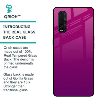 Magenta Gradient Glass Case For Oppo Find X2