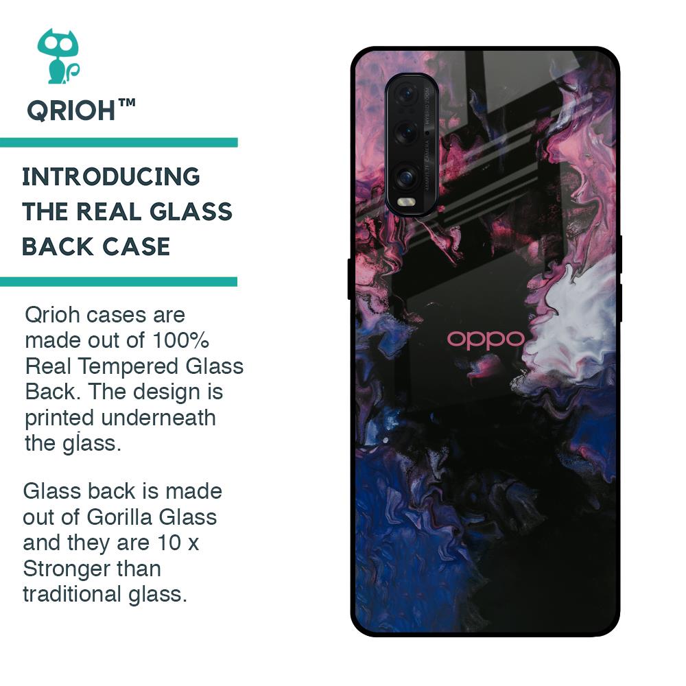 Smudge Brush Glass case for Oppo Find X2