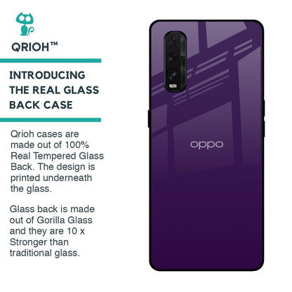 Dark Purple Glass Case for Oppo Find X2