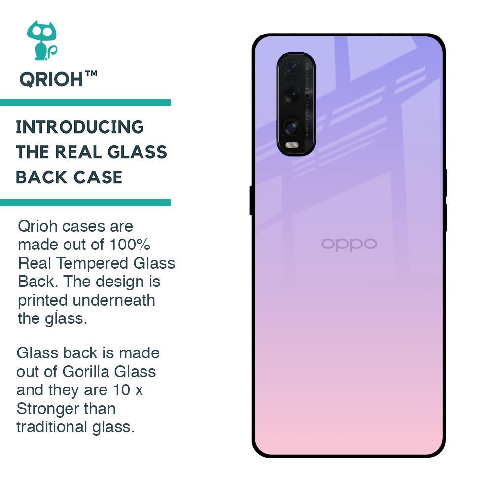 Lavender Gradient Glass Case for Oppo Find X2