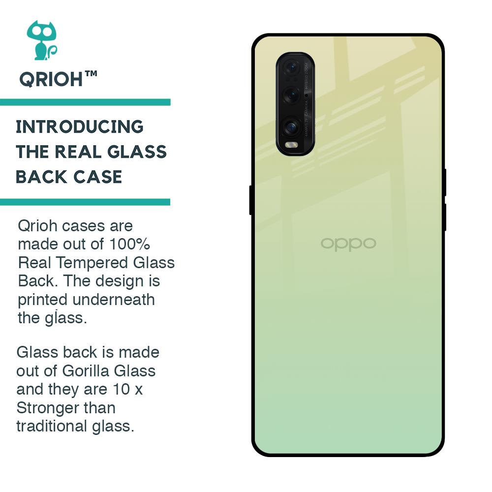 Mint Green Gradient Glass Case for Oppo Find X2
