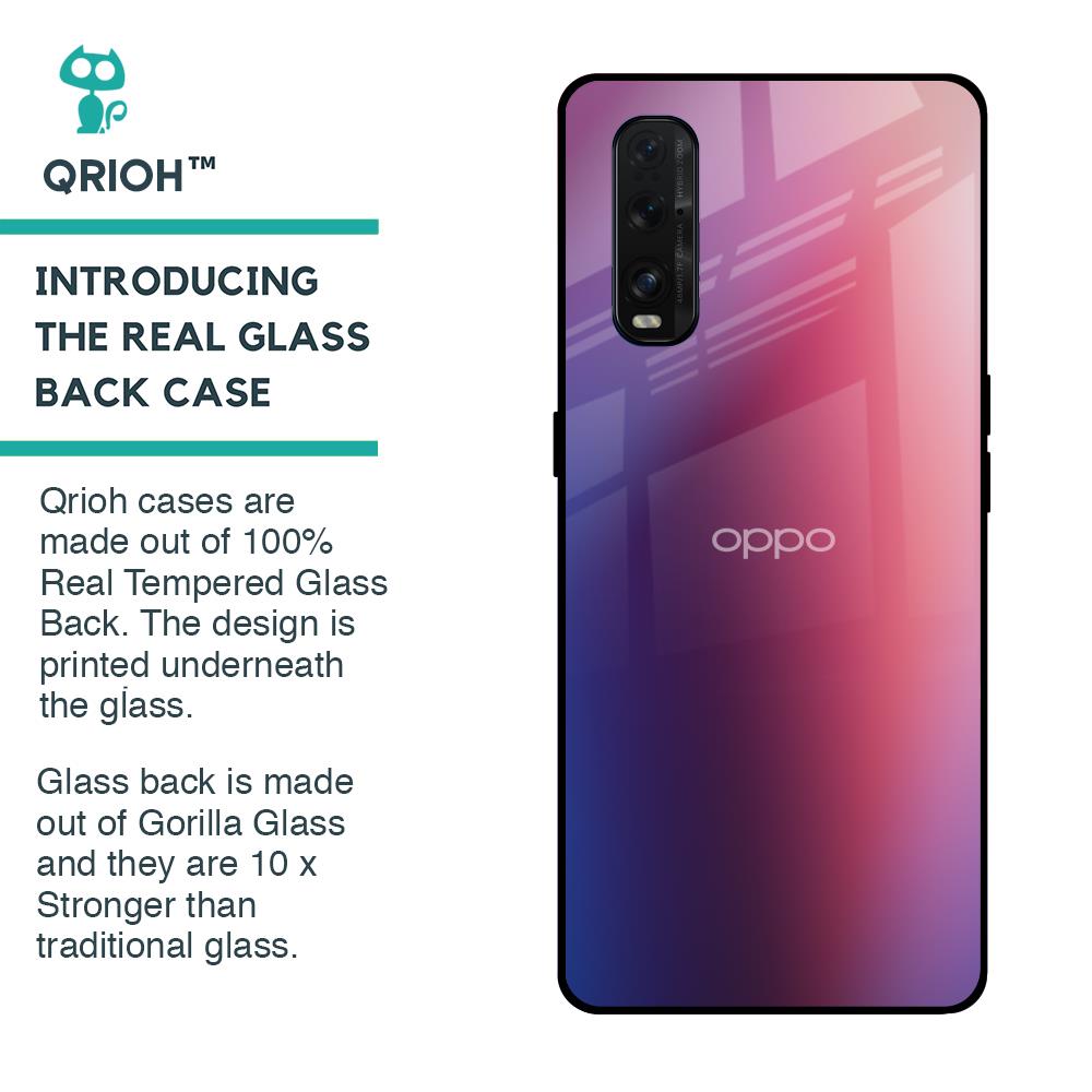 Multi Shaded Gradient Glass Case for Oppo Find X2