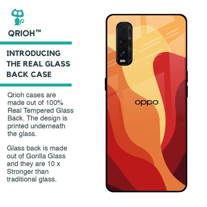 Magma Color Pattern Glass Case for Oppo Find X2