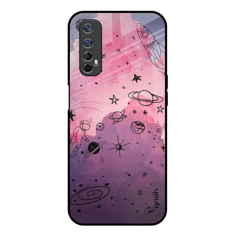 Space Doodles Realme 7 Glass Back Cover Online
