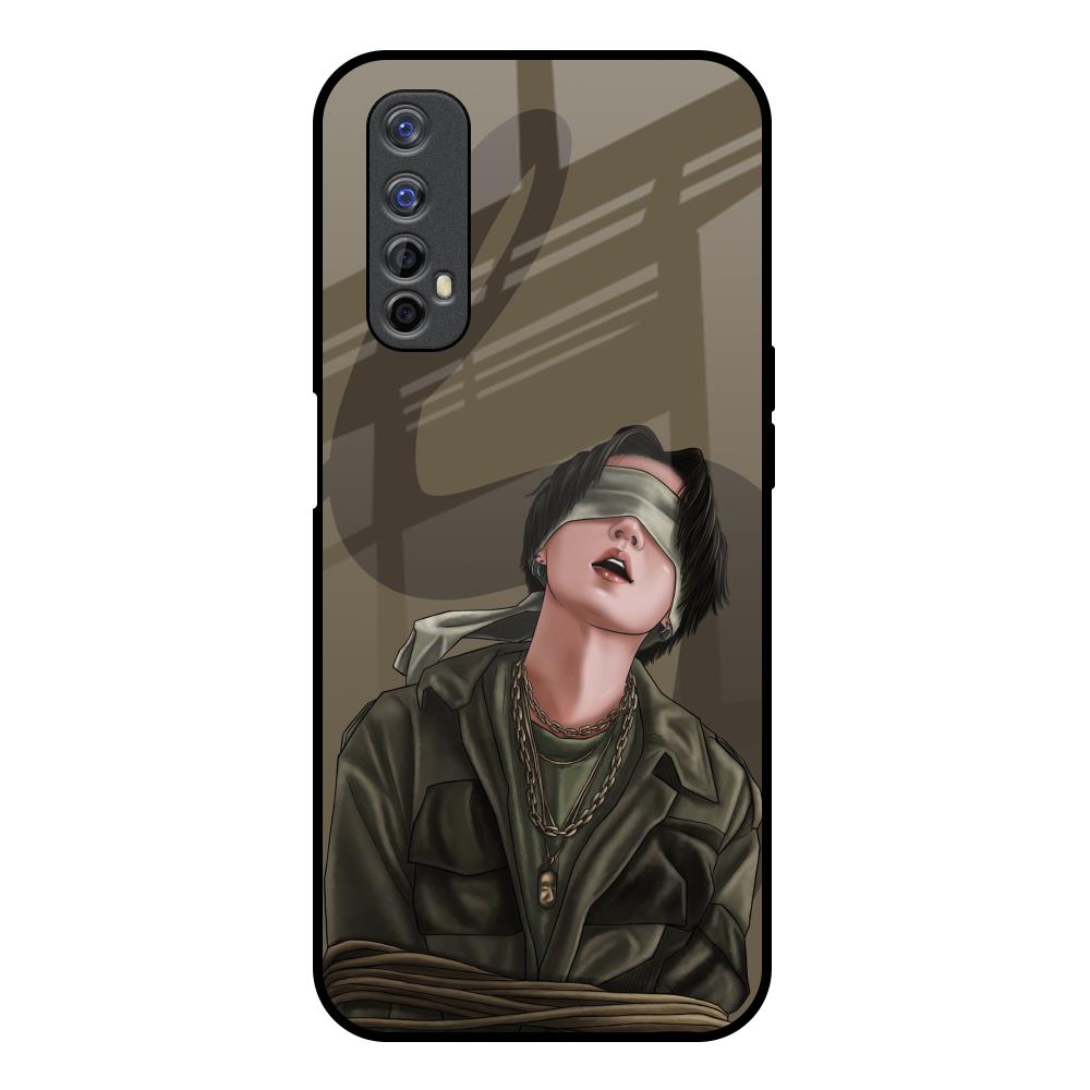 Blind Fold Realme 7 Glass Back Cover Online