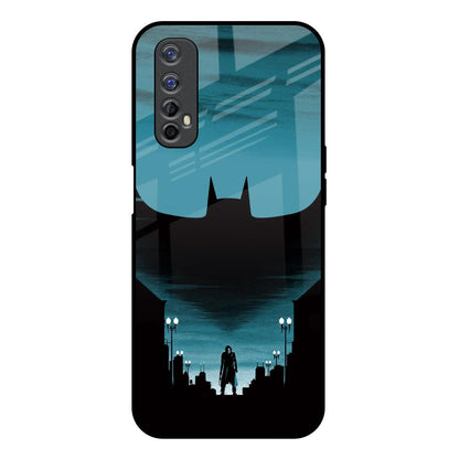 Cyan Bat Realme 7 Glass Back Cover Online